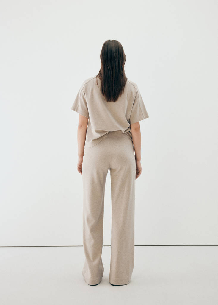 Straight maternity trousers — Ecru
