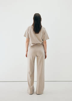 Straight maternity trousers — Ecru 3