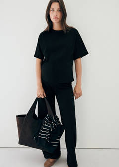 Straight maternity trousers — Black 2