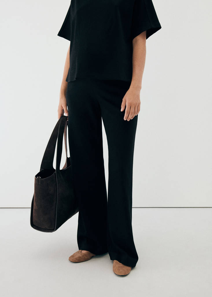 Straight maternity trousers — Black