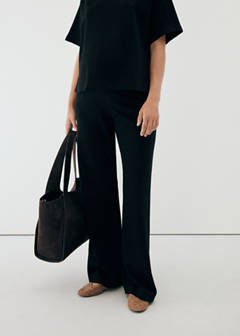 Straight maternity trousers — Black 1
