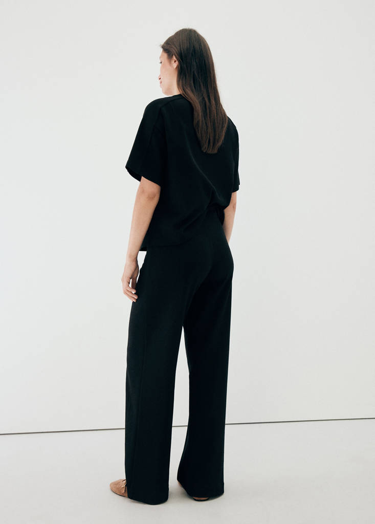 Straight maternity trousers — Black