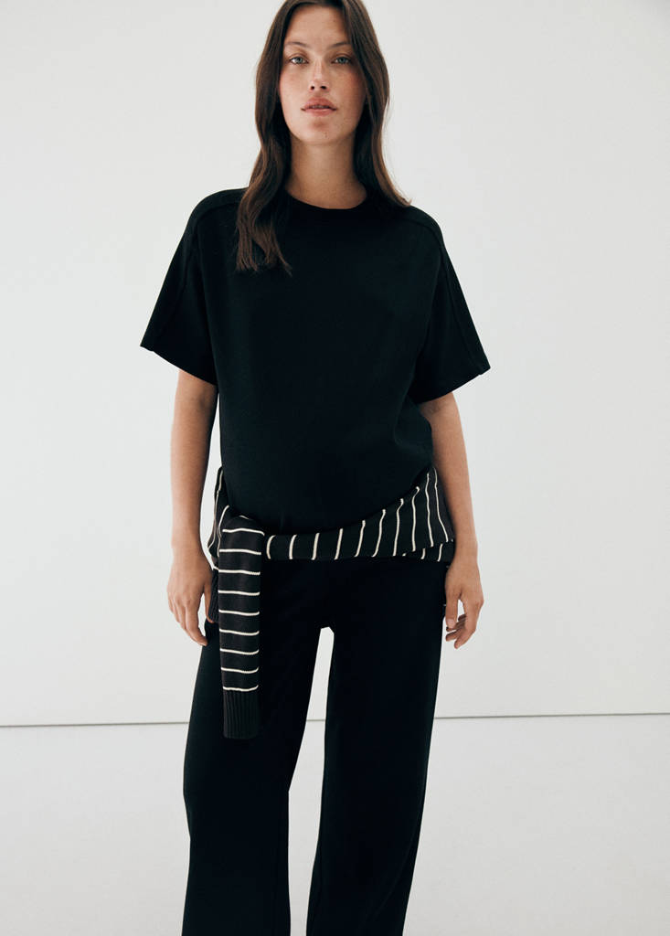 Straight maternity trousers — Black