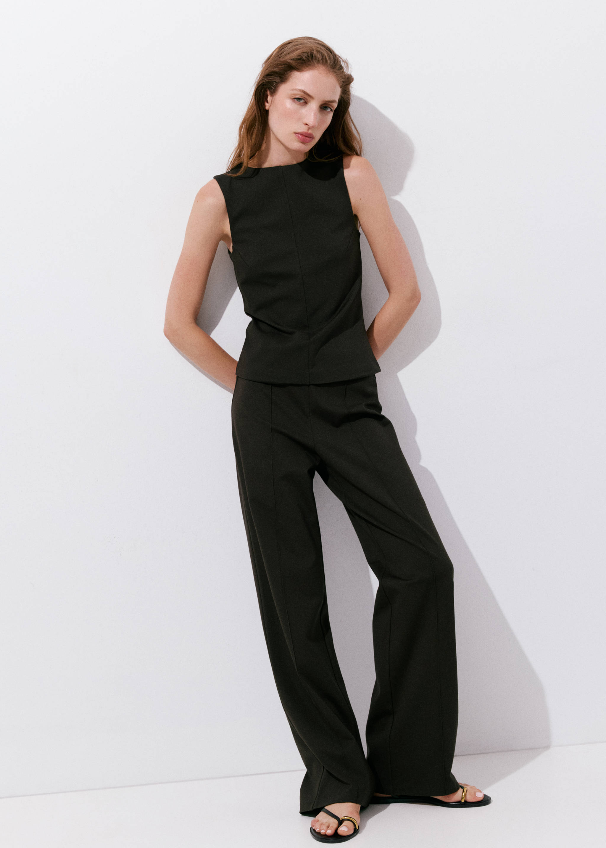 Pinstripe high-neck top - General plane