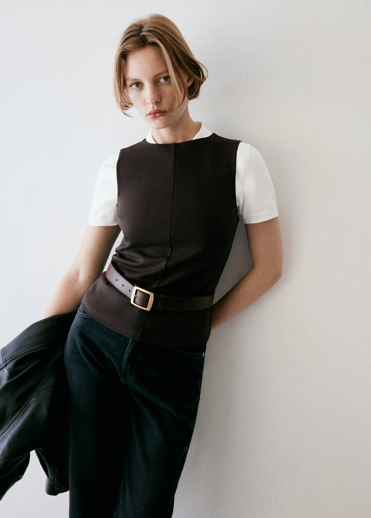 Boat neck striped top - thumbnail 9