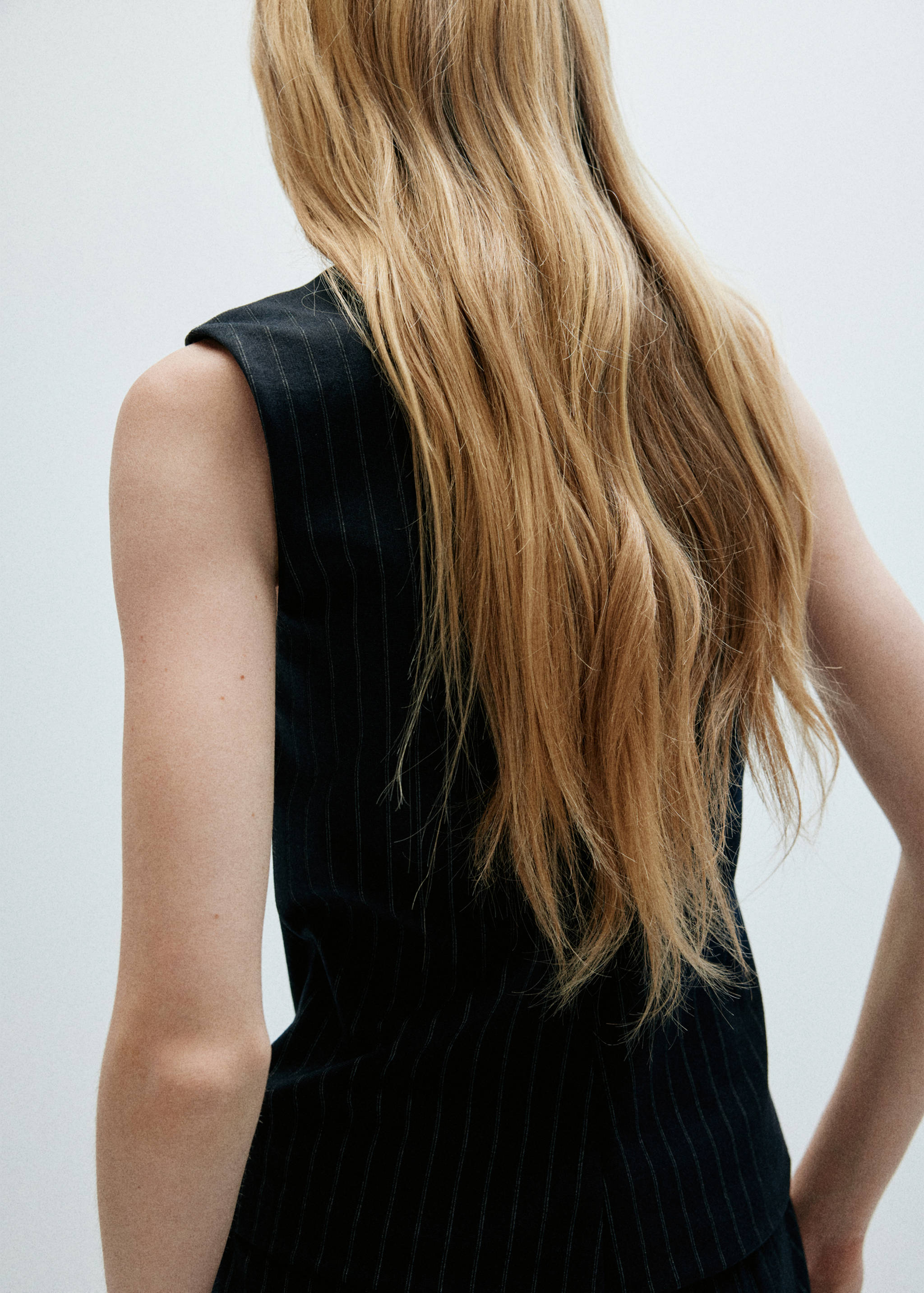 Pinstripe boat neck top - Reverse of the article