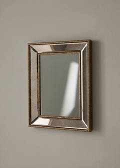 Small aged-effect mirror — Gold 1