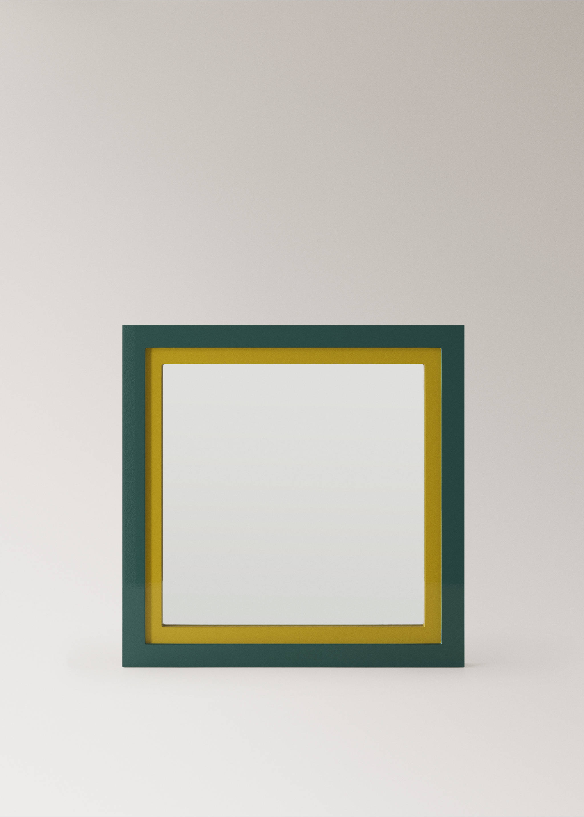 Medium-sized double mirror in lacquered colour - Article without model, Petrol Blue. Ref: 37054082-00.