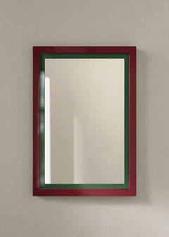 Medium bi-colour lacquered mirror — Granate 1