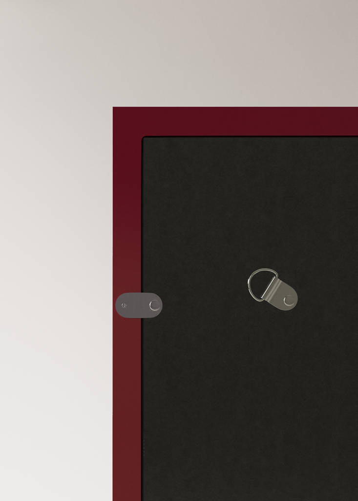 Medium-sized double mirror in lacquered colour — Granate