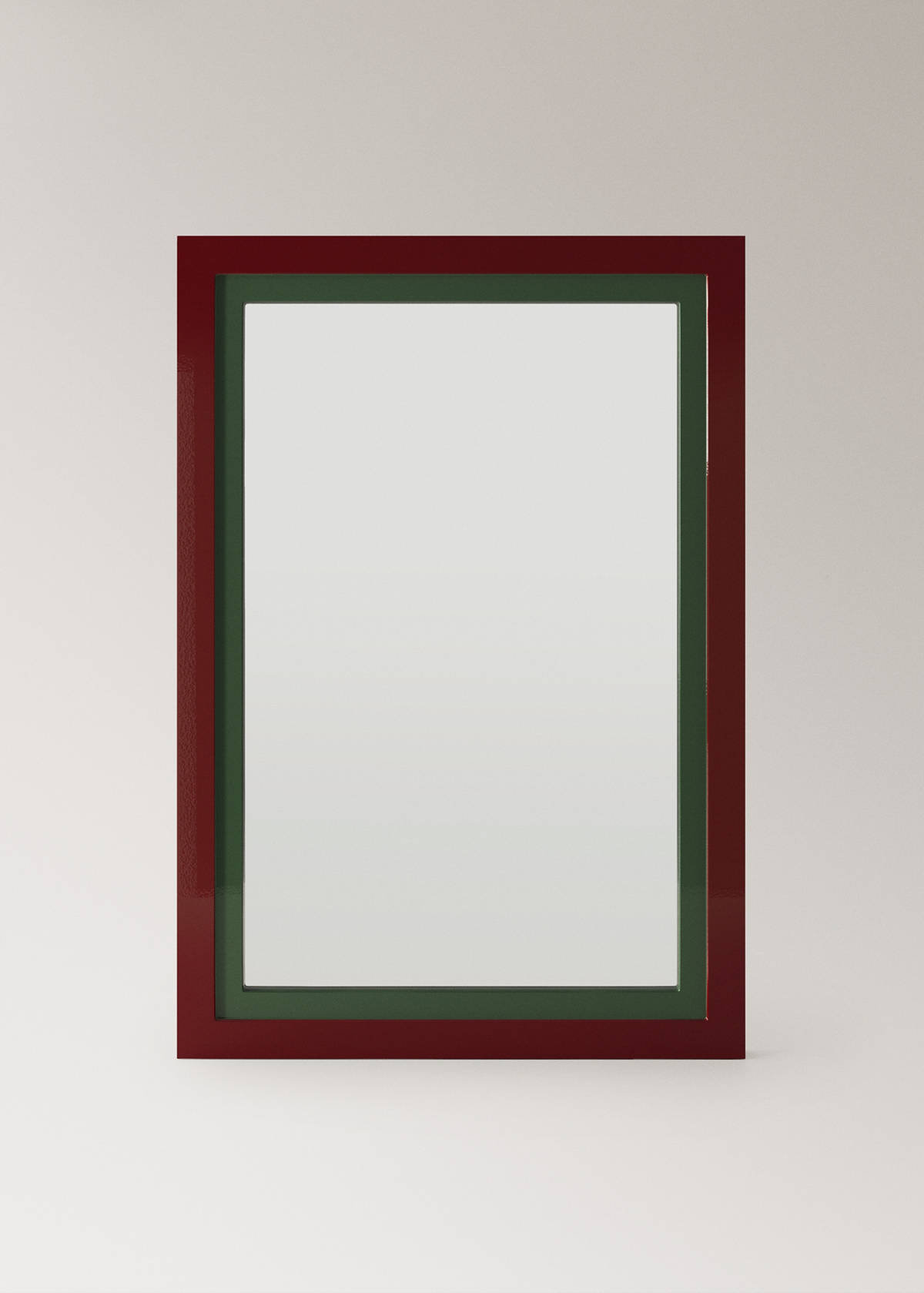 Medium bi-colour lacquered mirror — Granate