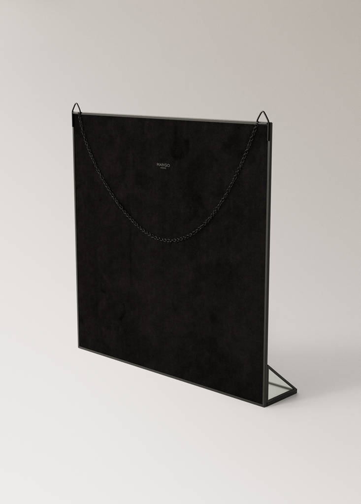 Small crystal mirror — Black