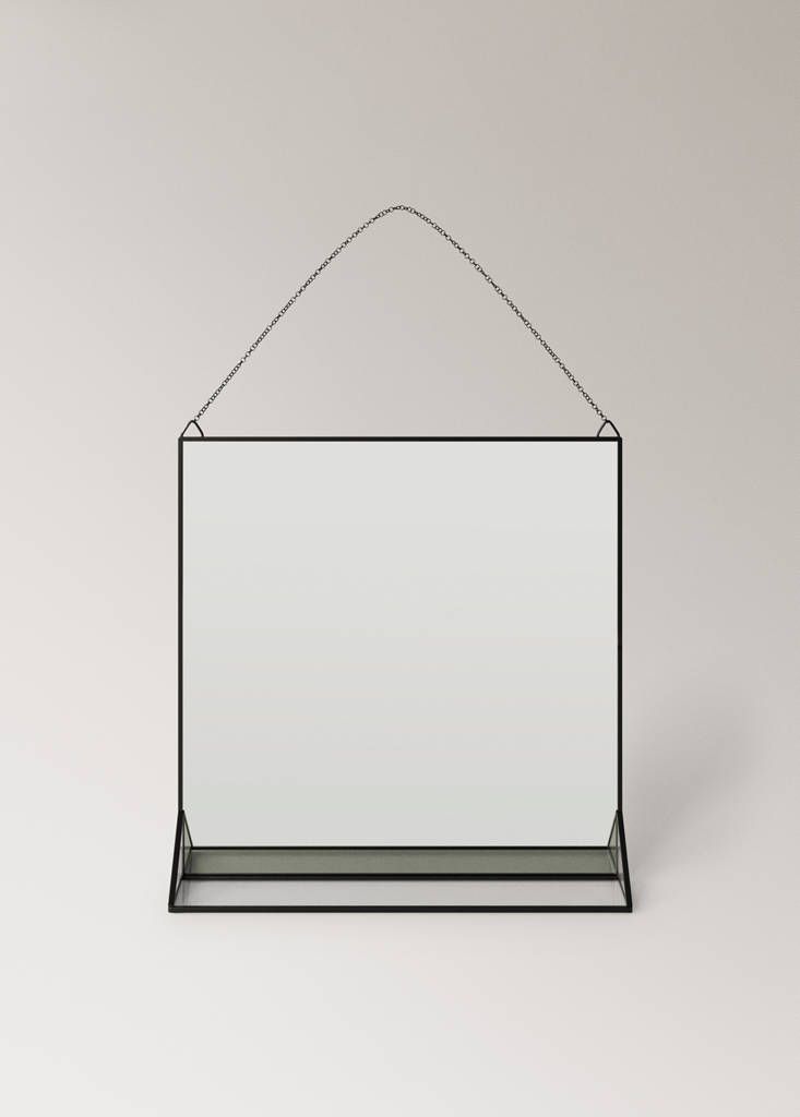 Small crystal mirror — Black