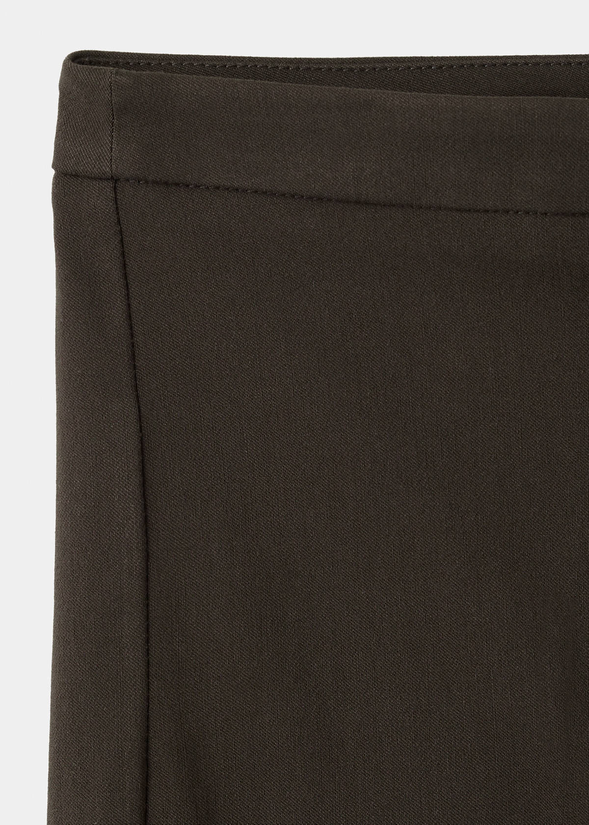 Straight-cut crop trousers — Chocolate