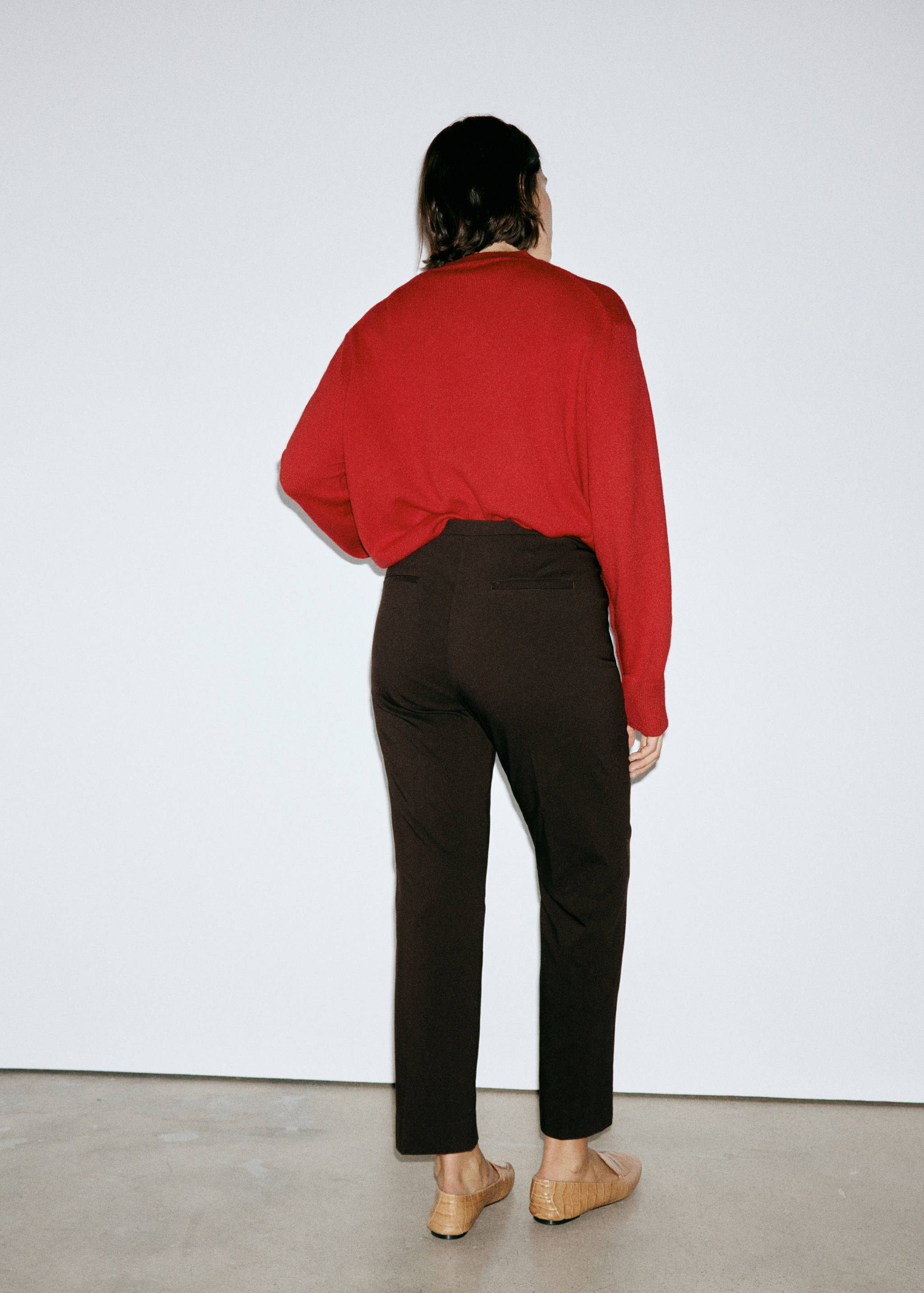 Straight-cut crop trousers - Details of the article 4