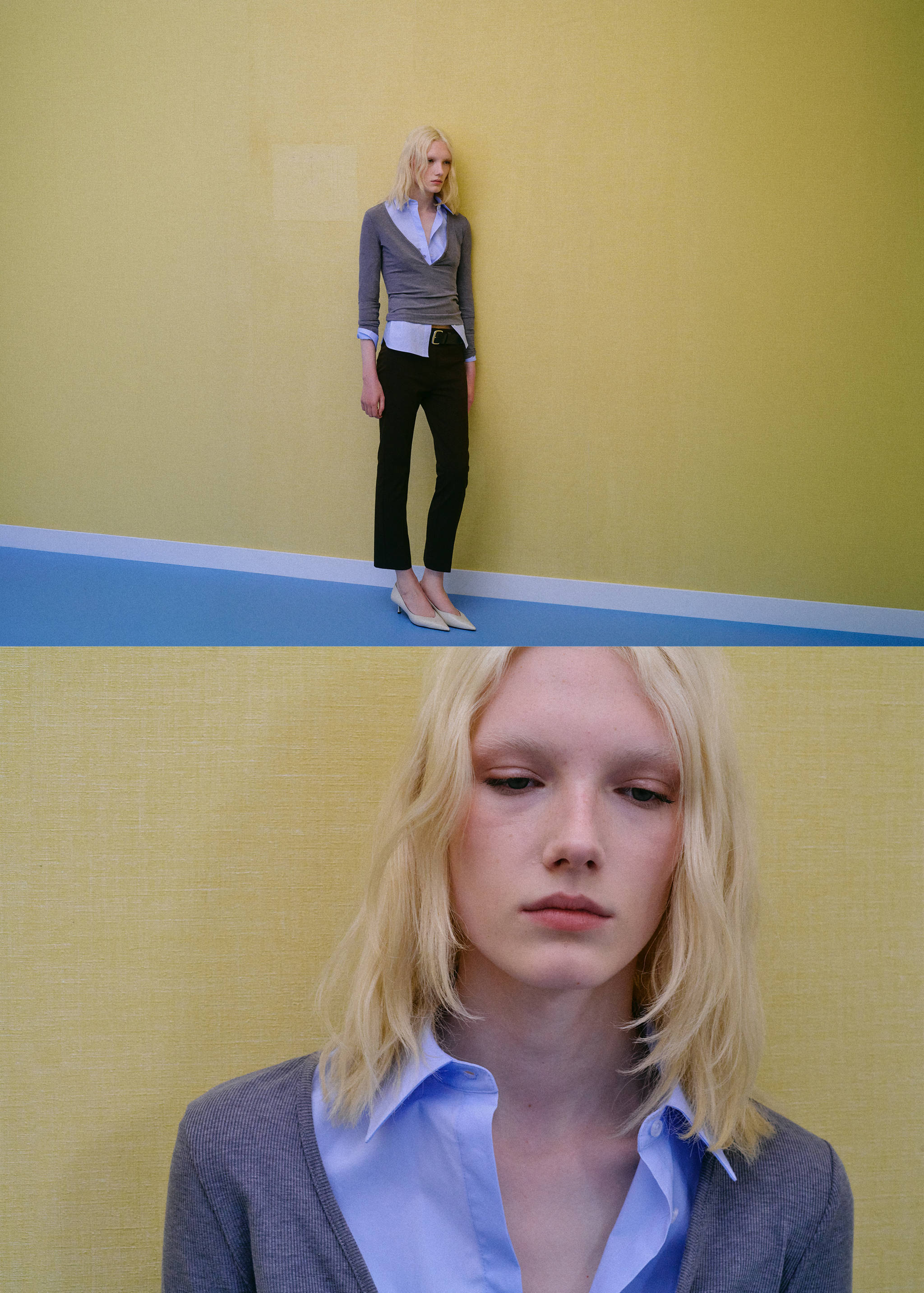 Straight-cut crop trousers - Details of the article 1