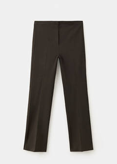 Straight-cut crop trousers — Chocolate 9
