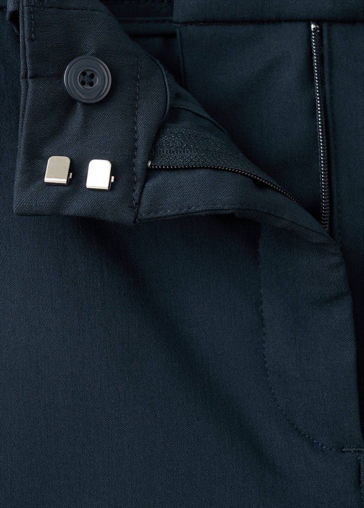 Straight-cut crop trousers — Navy