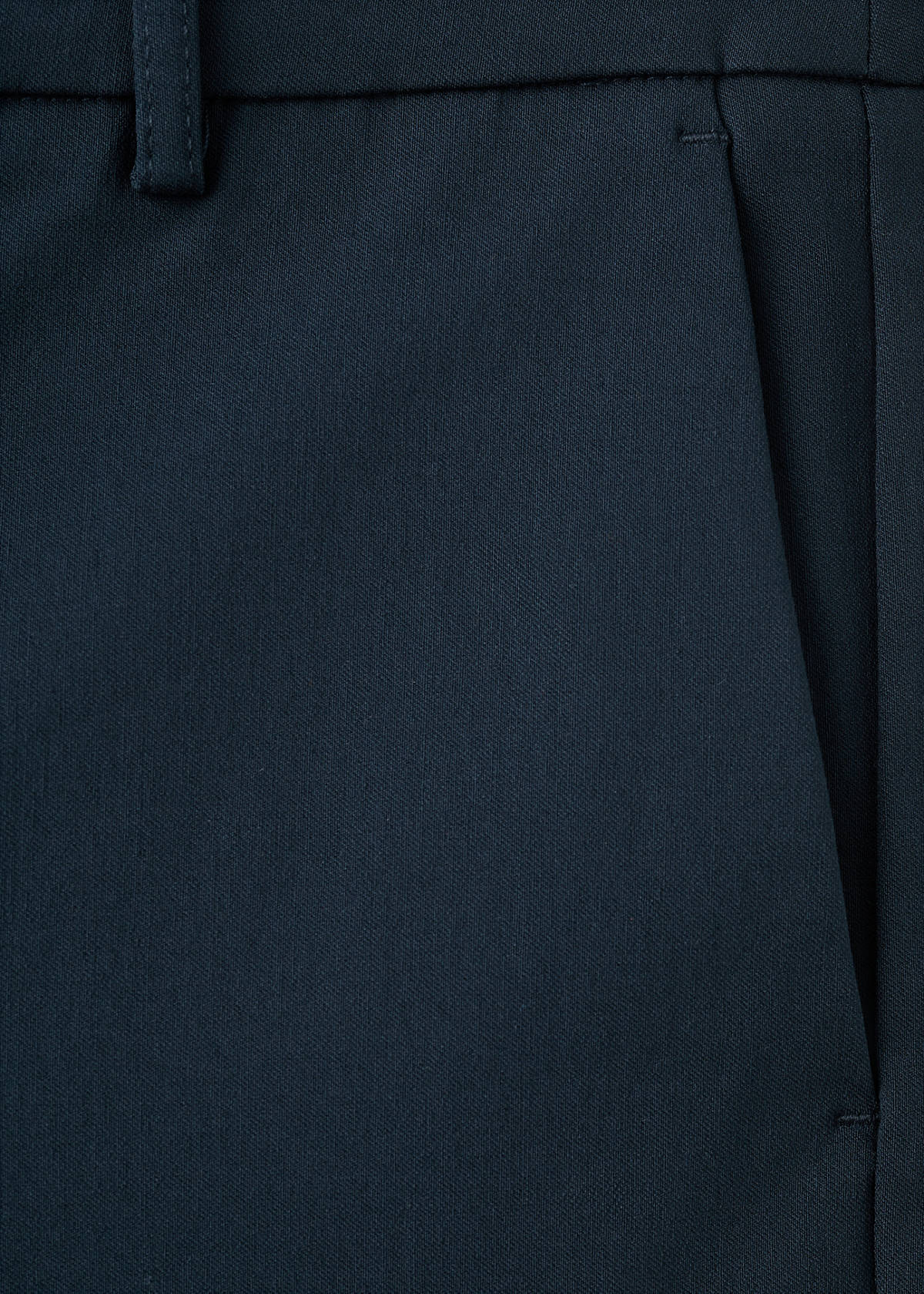 Straight-cut crop trousers — Navy