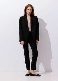 Straight-cut crop trousers — Black 2