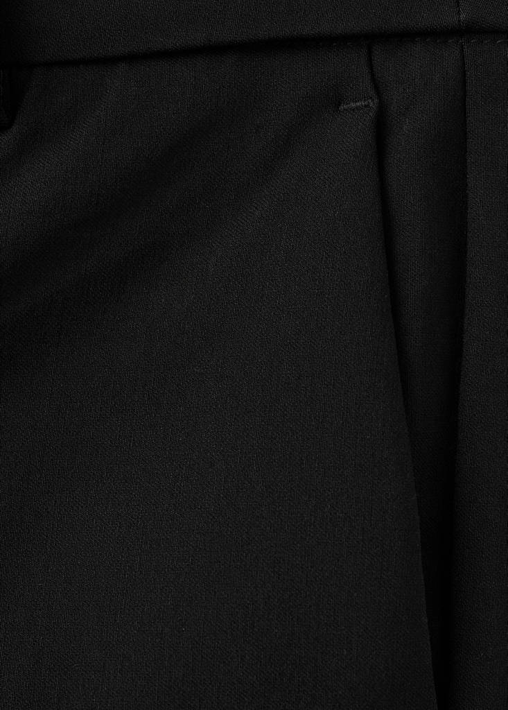Straight-cut crop trousers — Black