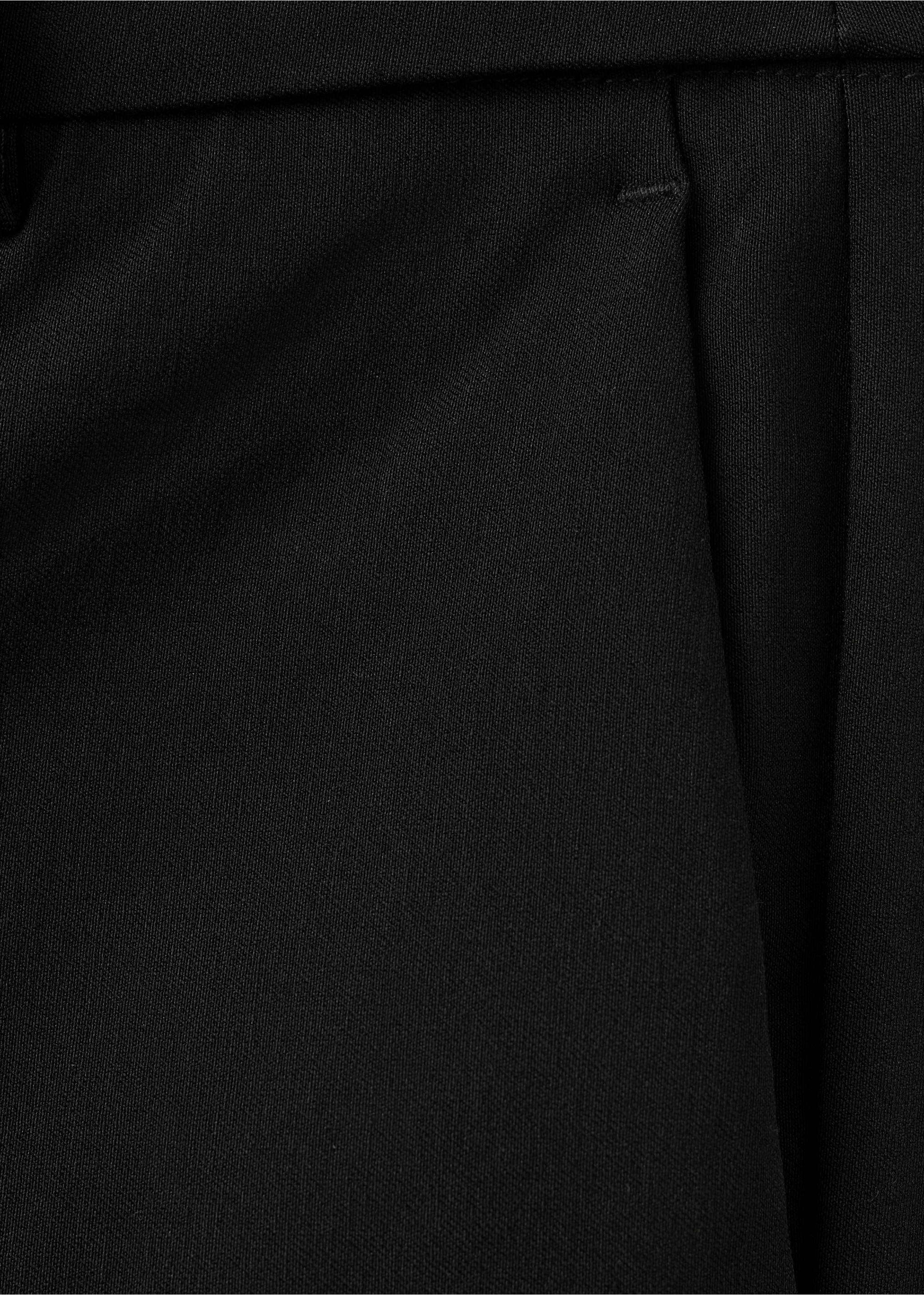 Straight-cut crop trousers - Details of the article 0, Black. Ref: 37054086-00.