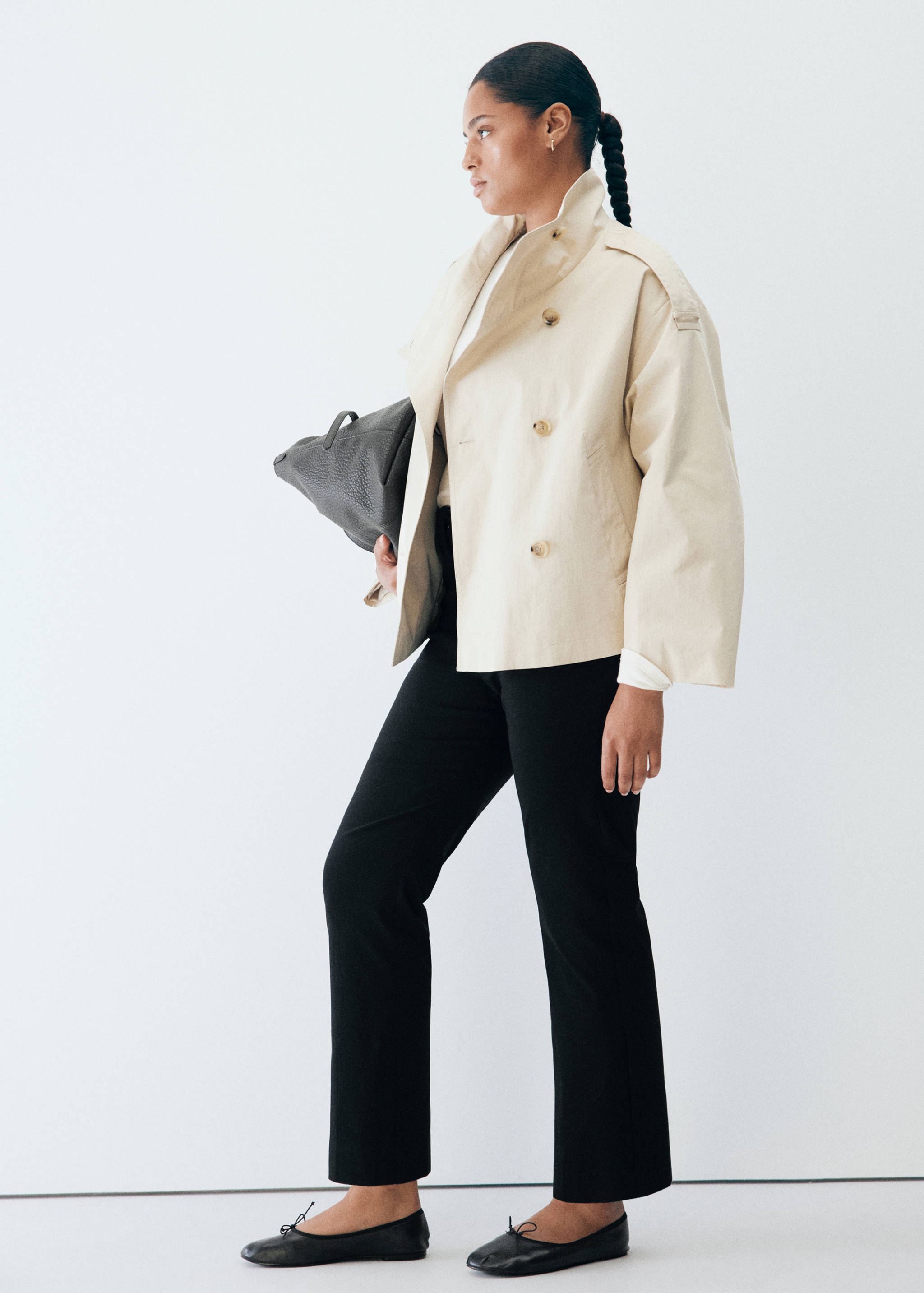 Straight-cut crop trousers - Details of the article 5