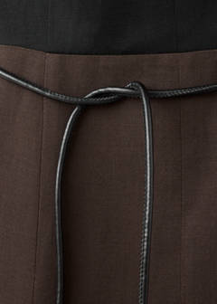 Bicolour lyocell dress with belt — Black 6