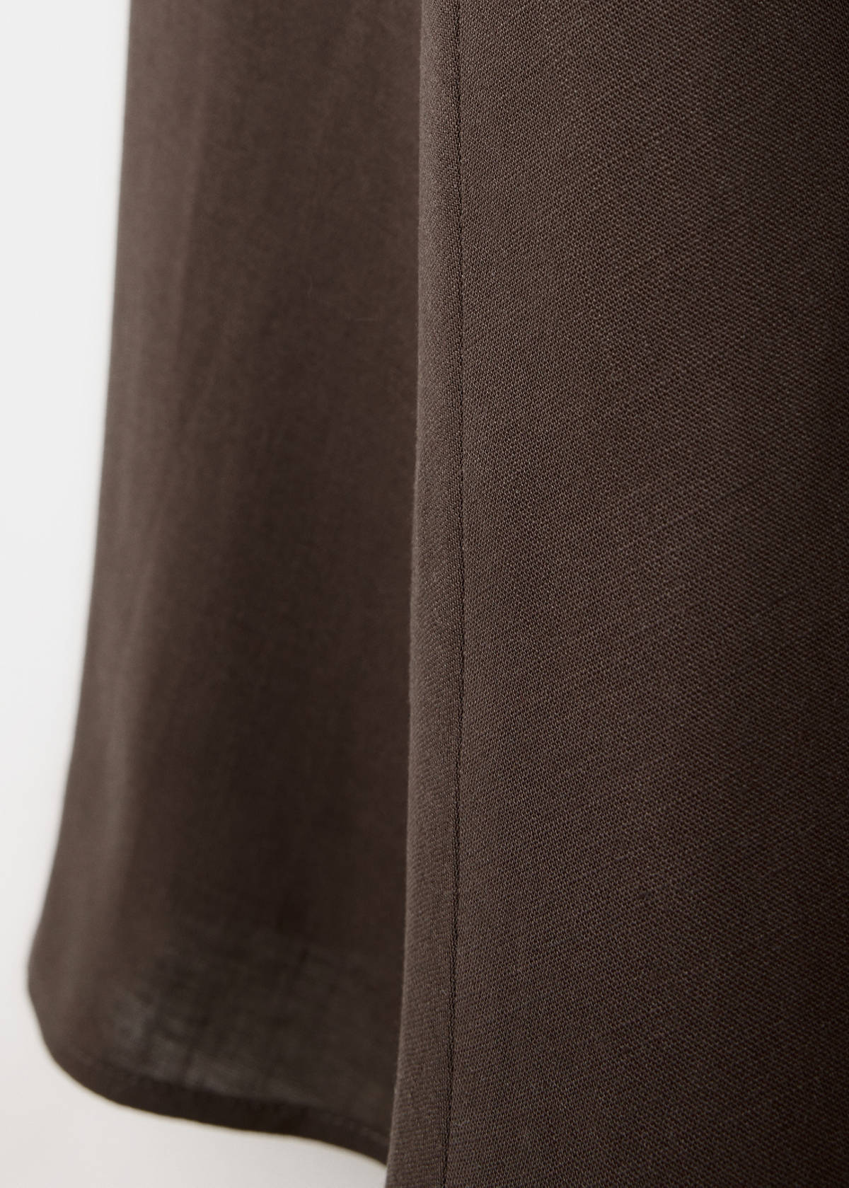 Bicolour lyocell dress with belt — Black