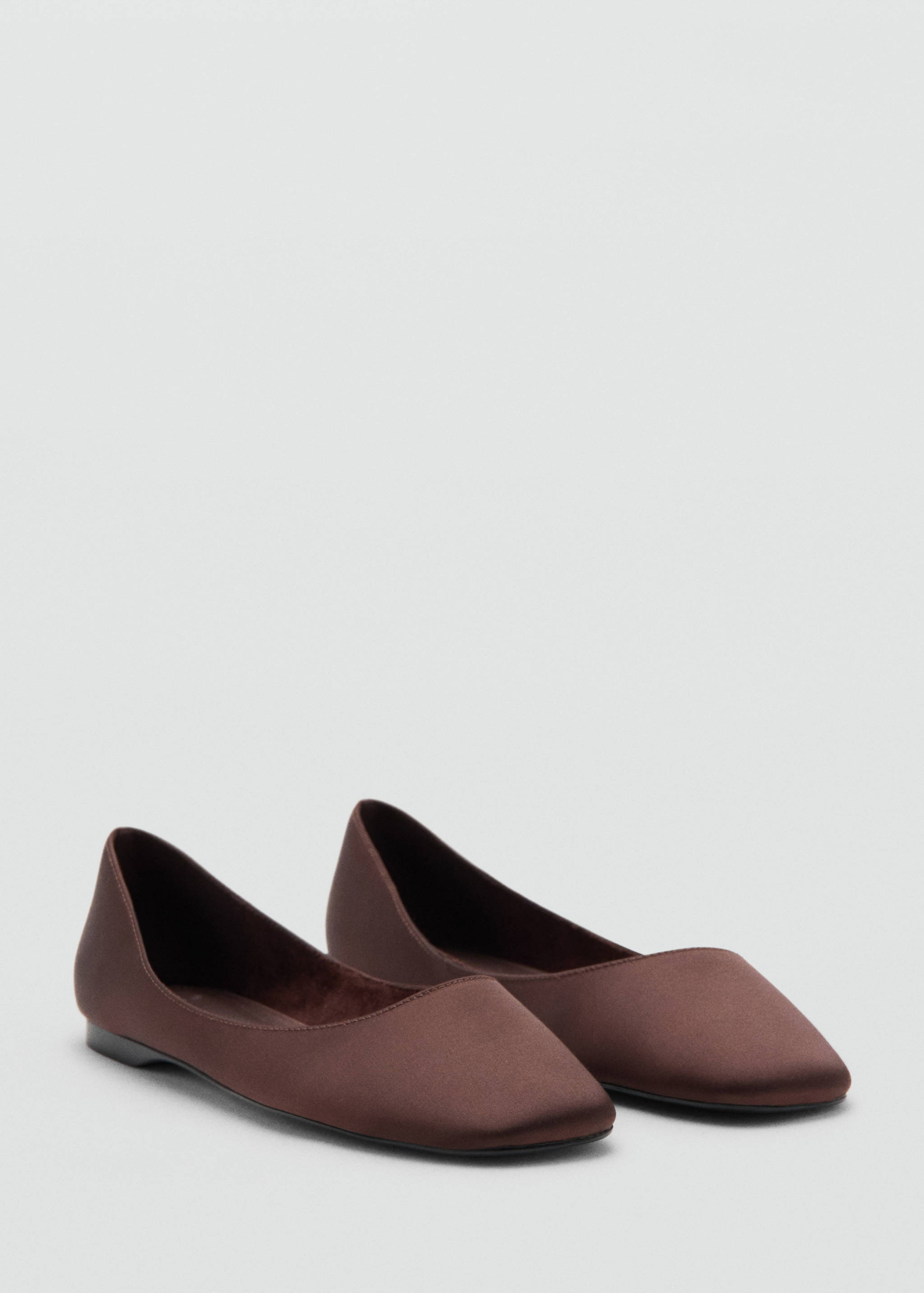 Satin ballerina flat - Medium plane