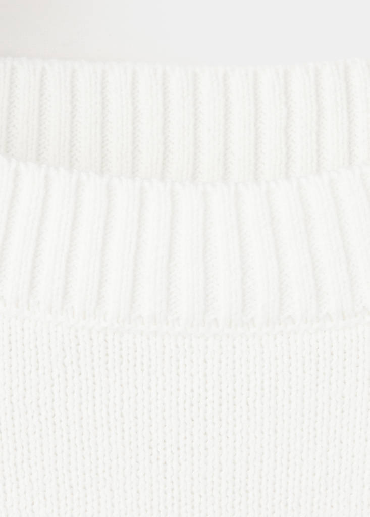 Knitted sweater with tie slits — Off White