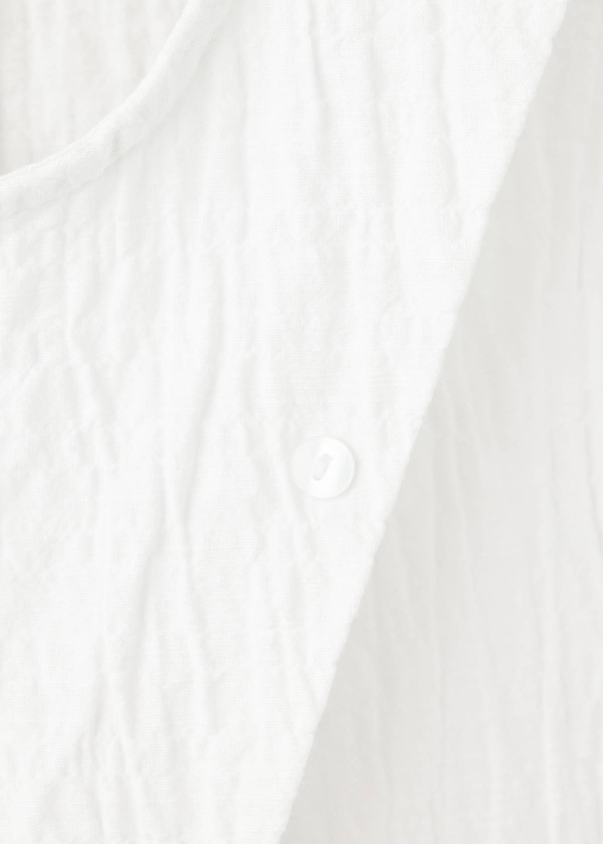 Textured detail slit top — Off White