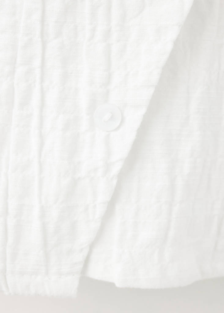 Textured detail slit top — Off White
