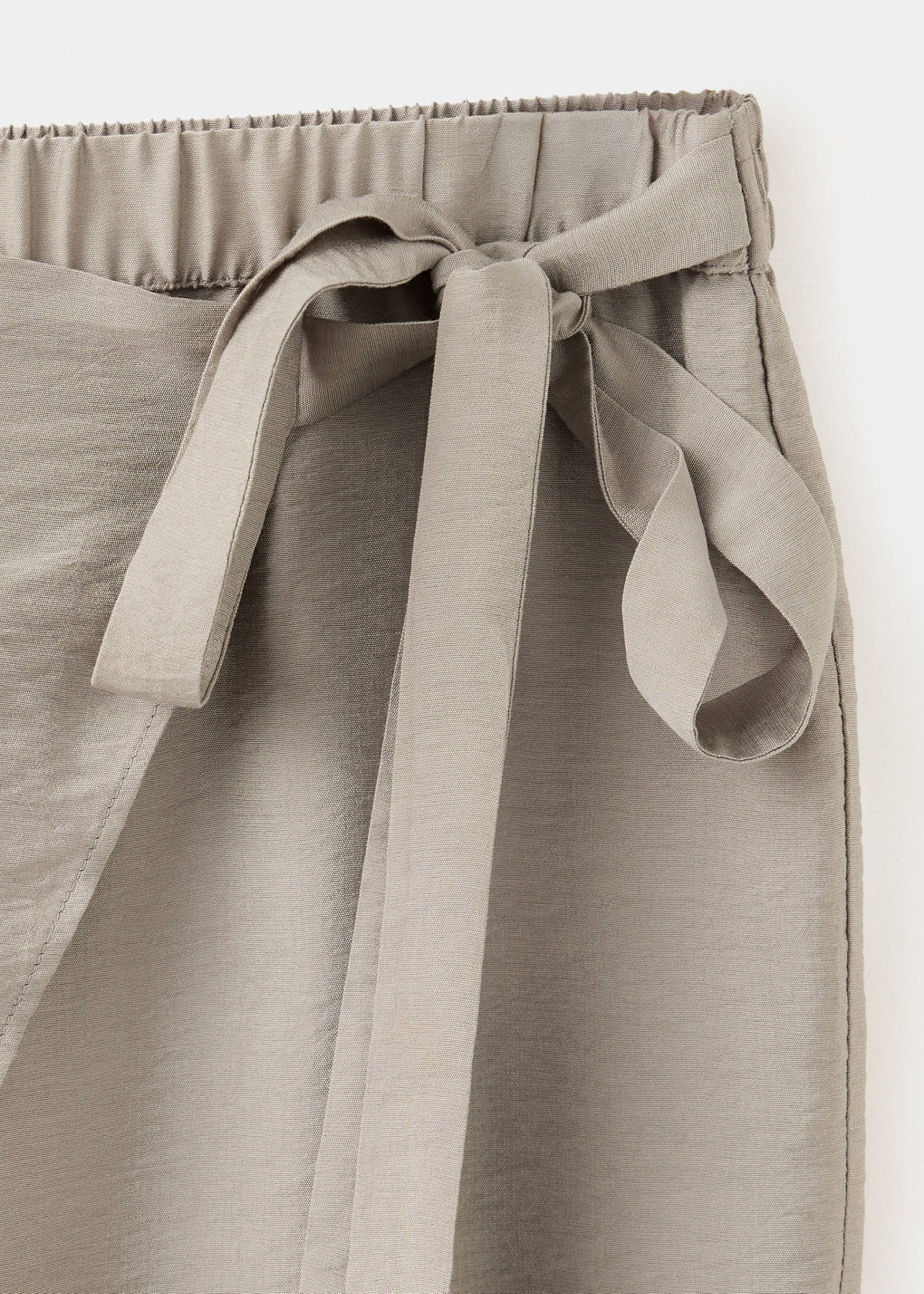 Wide-leg pareo trousers — Medium Brown