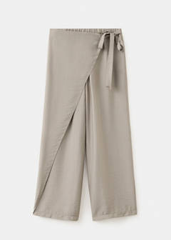 Wide-leg pareo trousers — Medium Brown 3