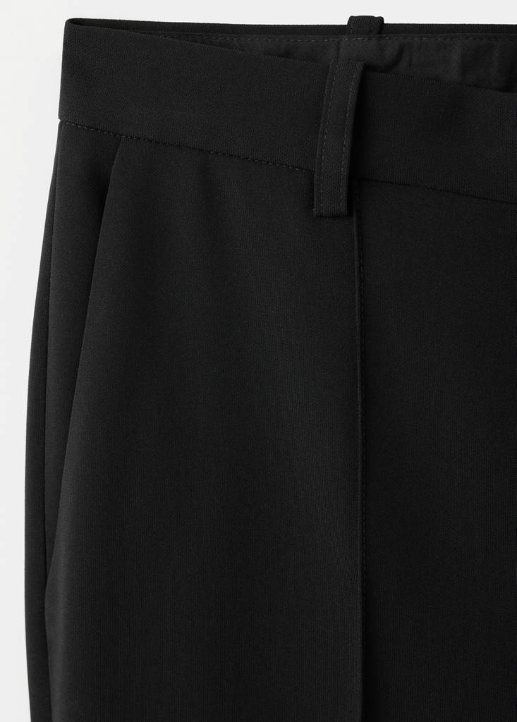 Flared trousers with seams — Black