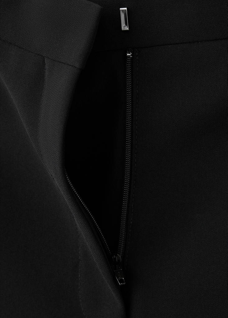 Flared trousers with seams — Black