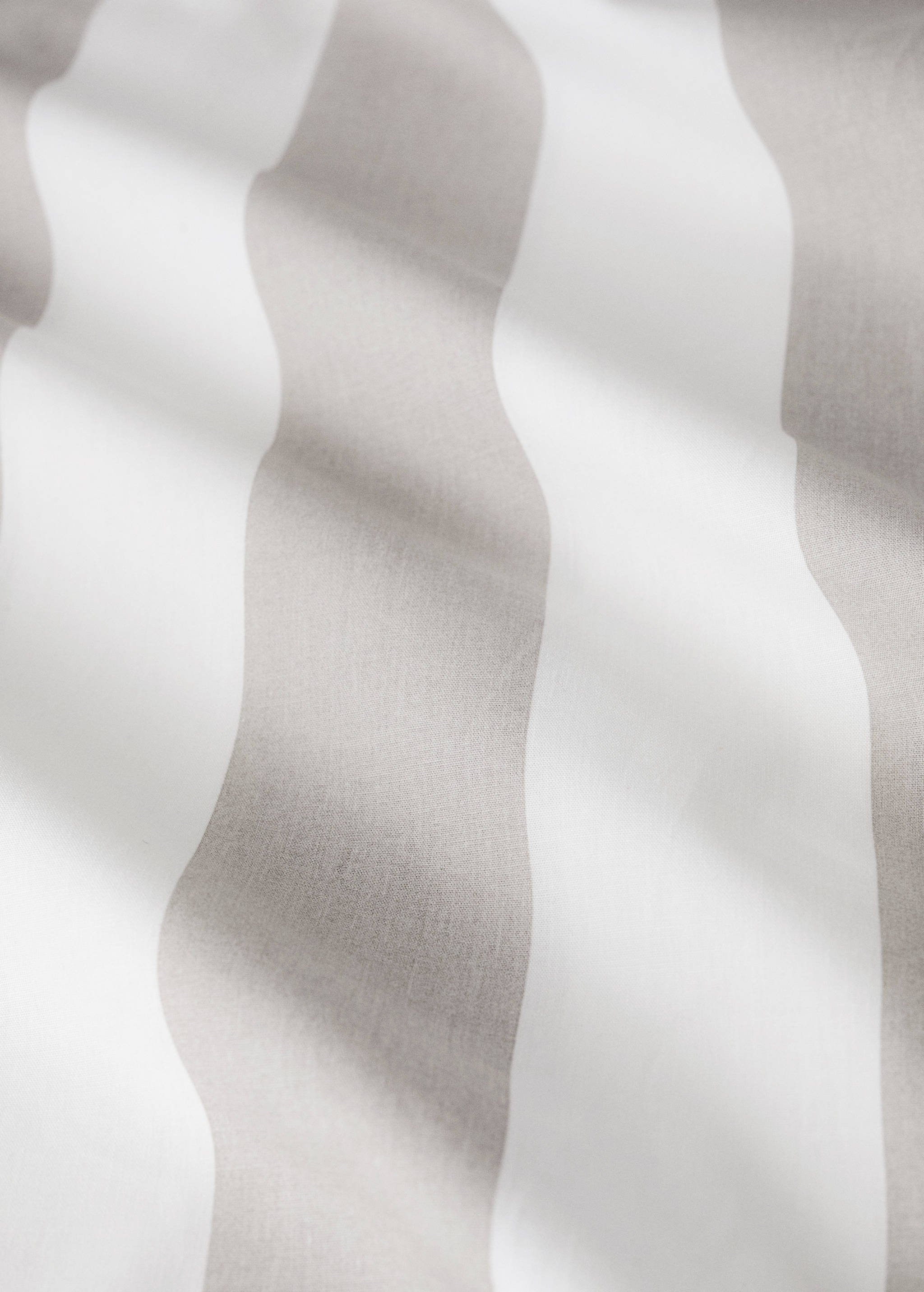 Percale cotton duvet cover 200 thread count wide stripe print Bed 135/140 cm - Details of the article 1