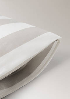 Two striped cotton pillowcases 50x75 cm — Sand 3