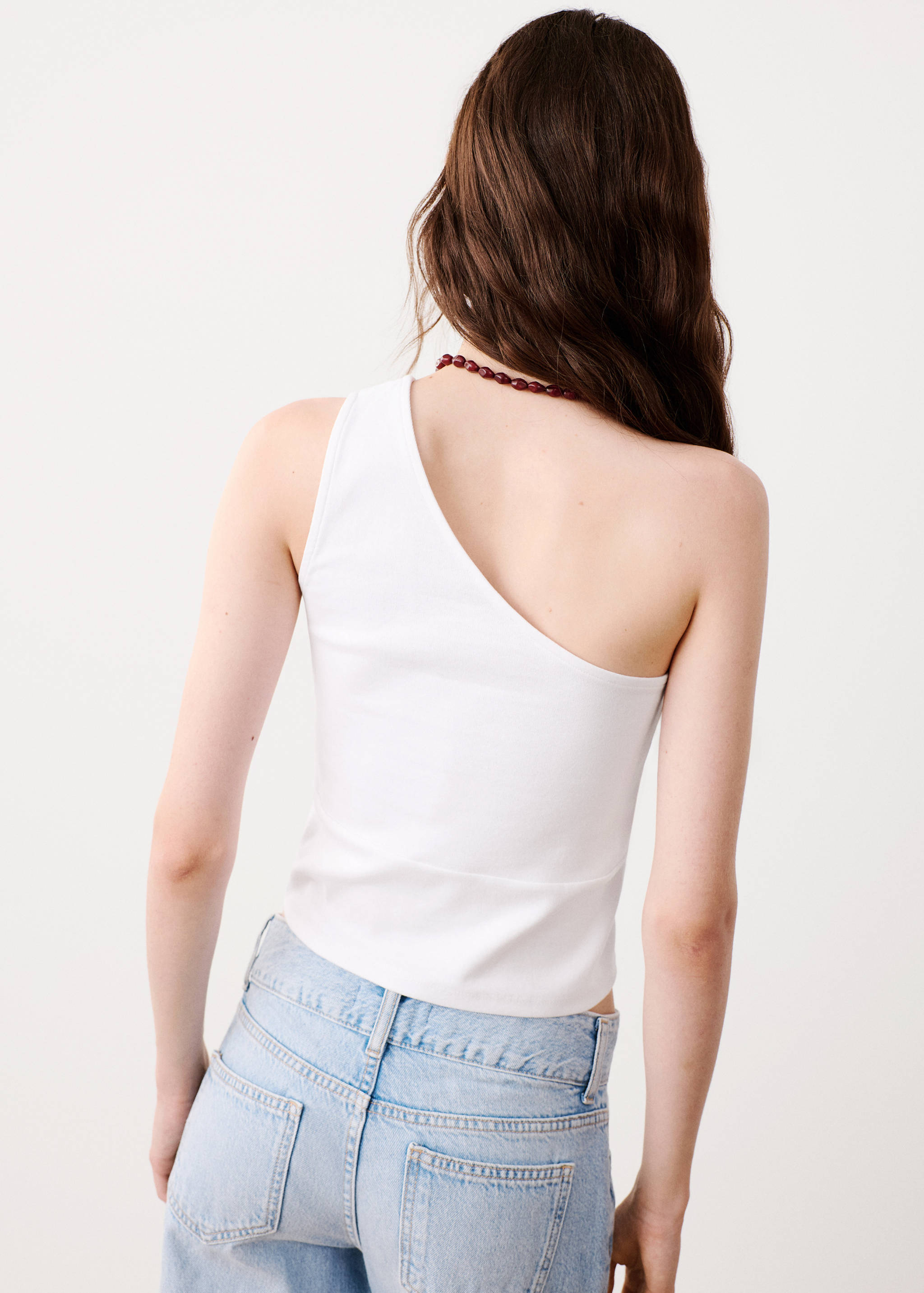 Asymmetric button detail t-shirt - Reverse of the article