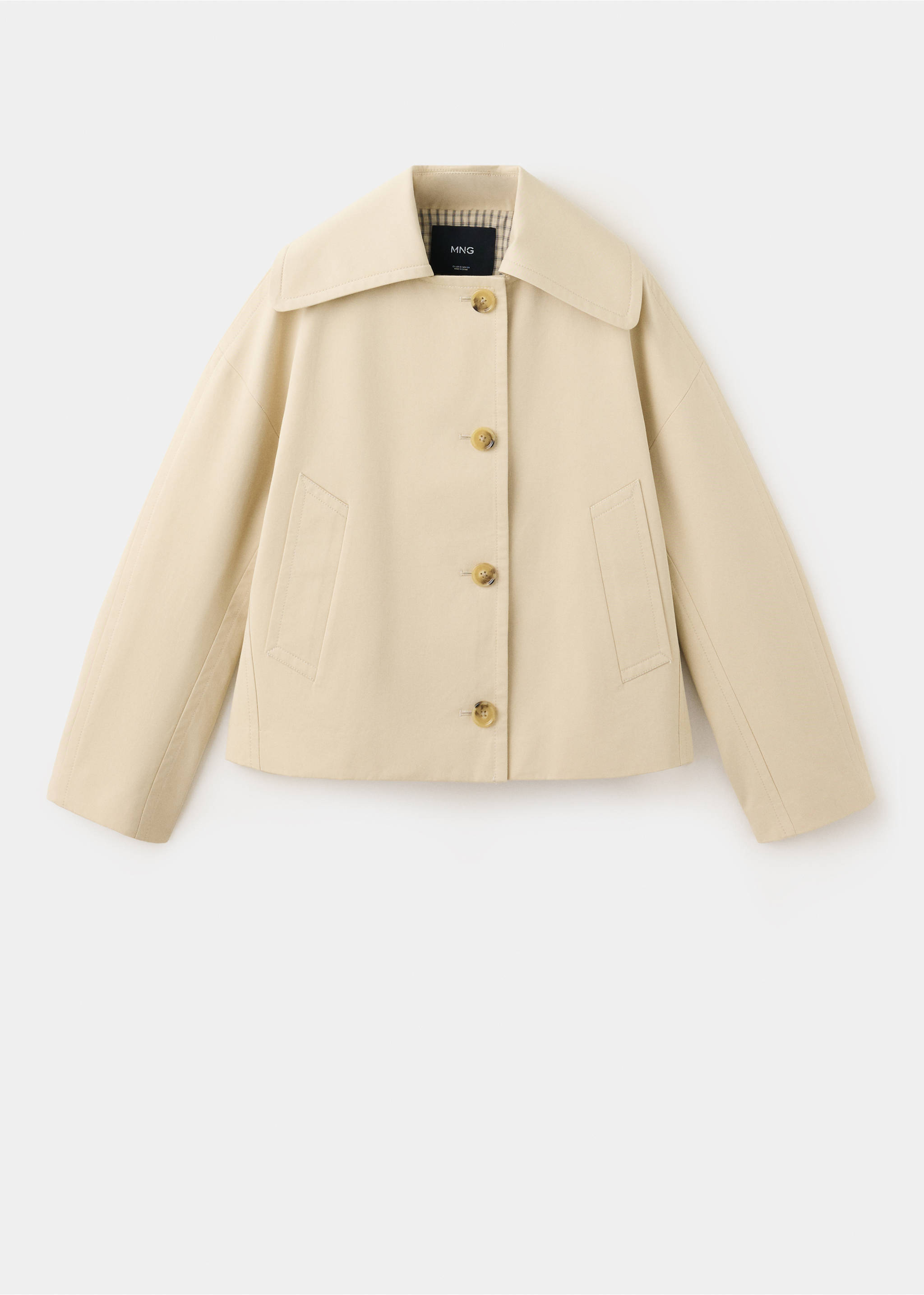 Jacket ditalong - Article without model, Beige. Ref: 37054101-00.