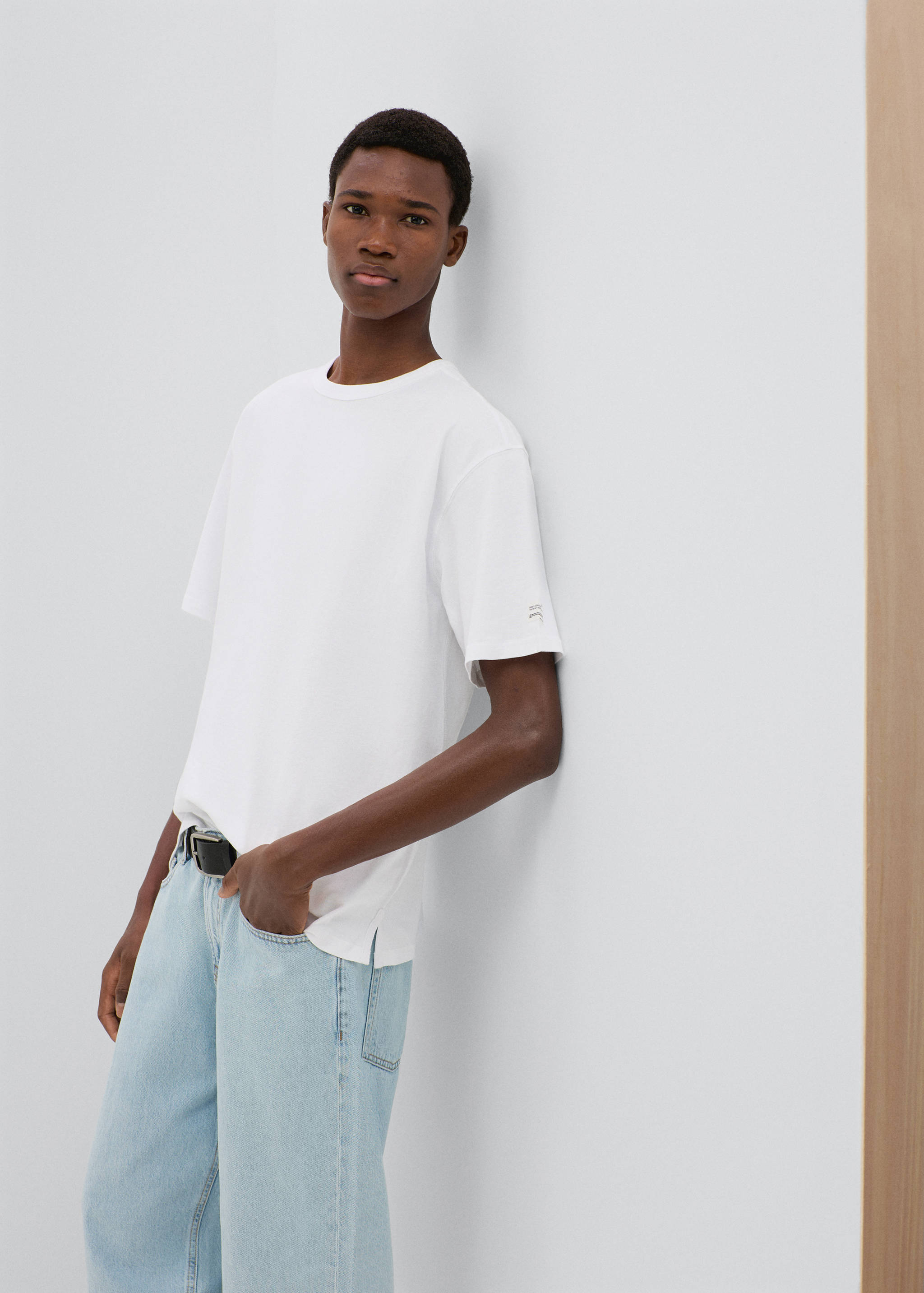 Patch cotton t-shirt - Medium plane