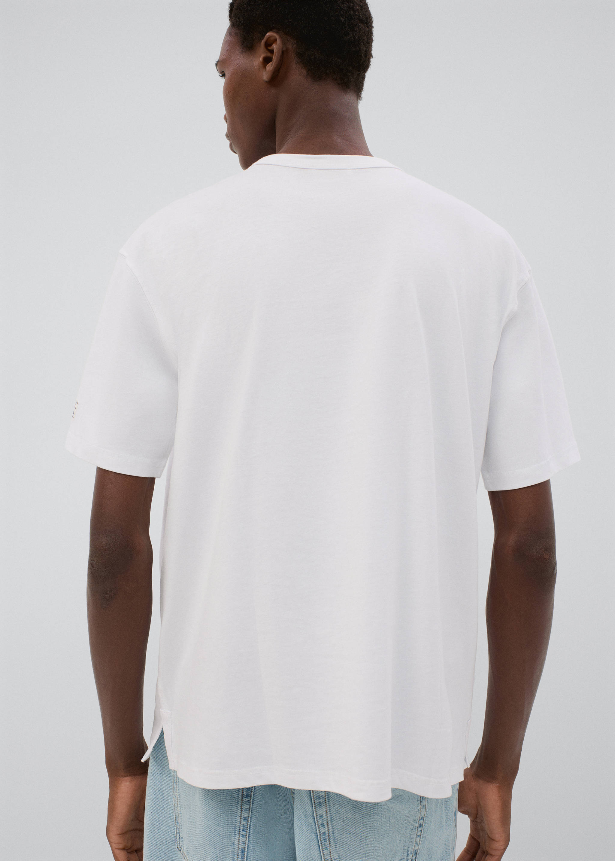 Patch cotton t-shirt - Reverse of the article