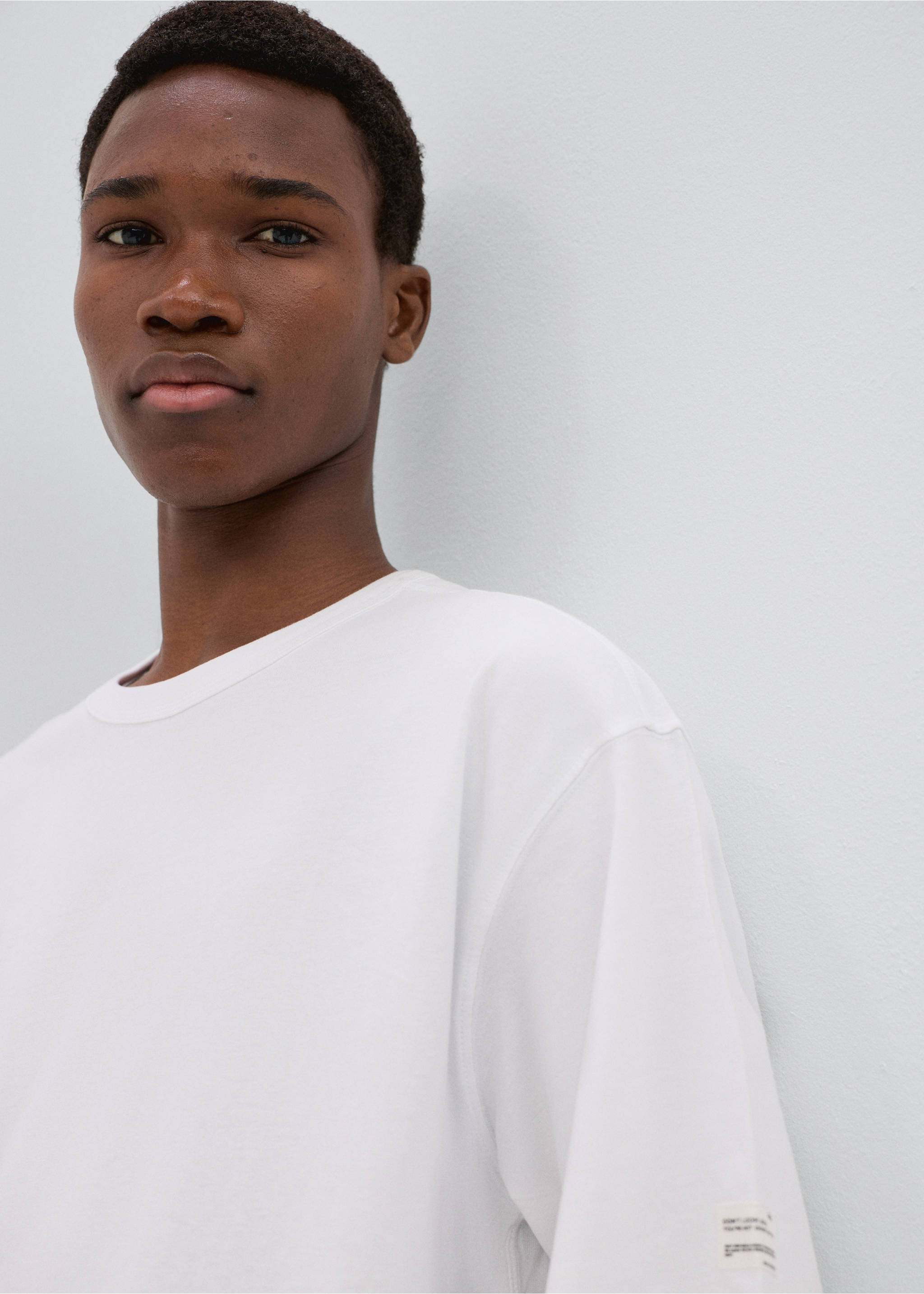 Patch cotton t-shirt - Details of the article 1, Off White. Ref: 37054102-00.