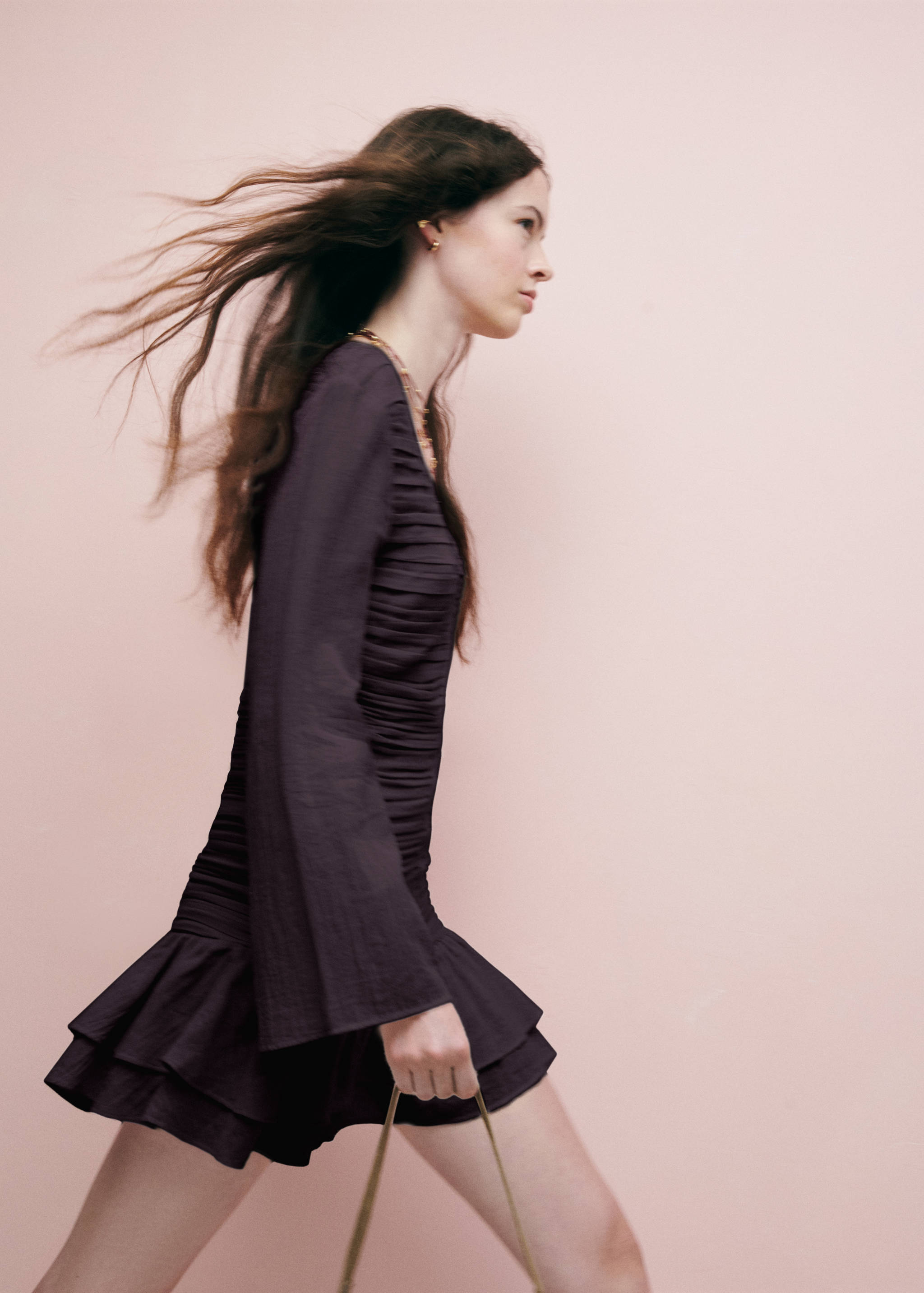 Draped Cotton Dress - Medium plane