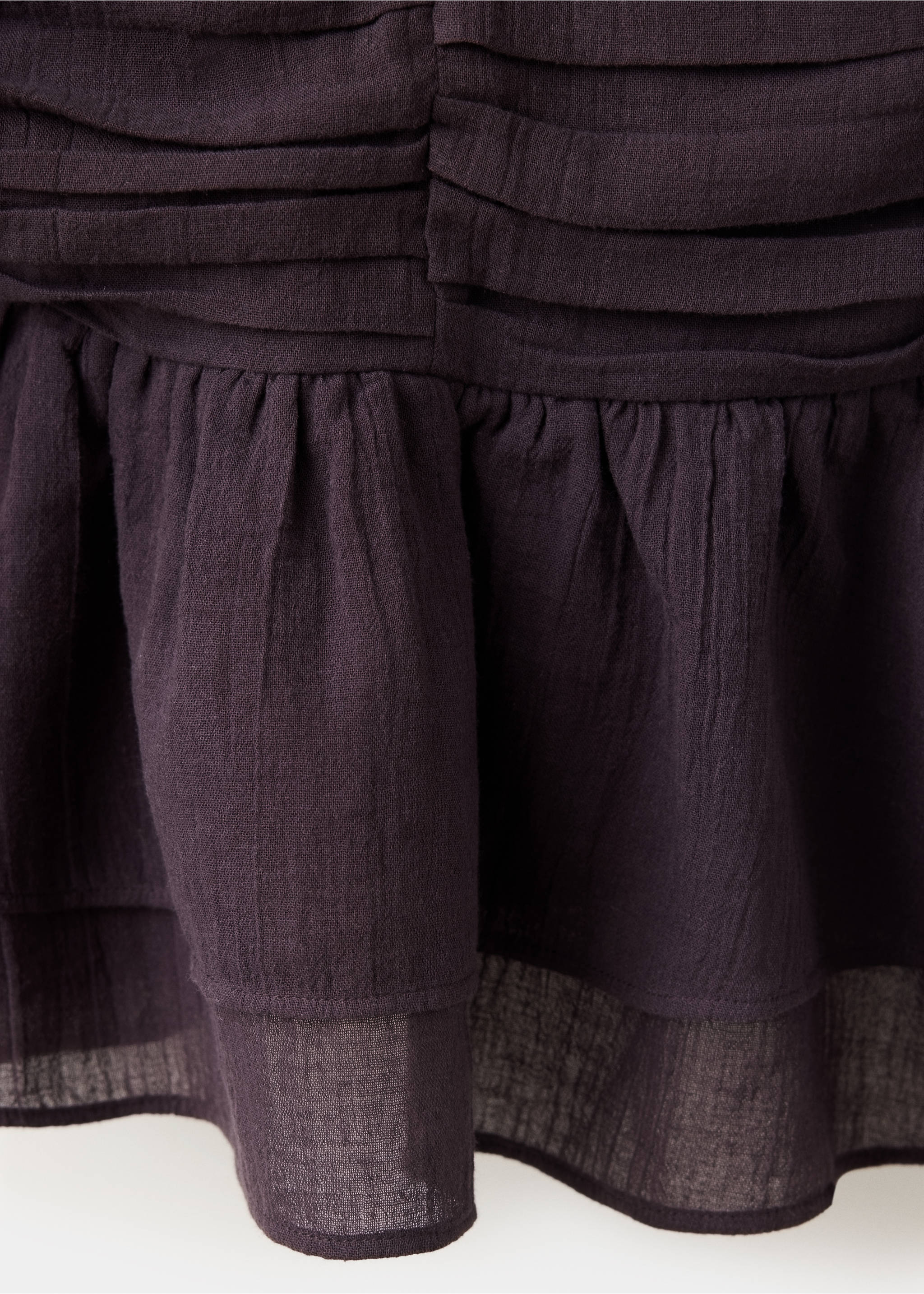 Draped Cotton Dress - Details of the article 8, Brown. Ref: 37054103-00.