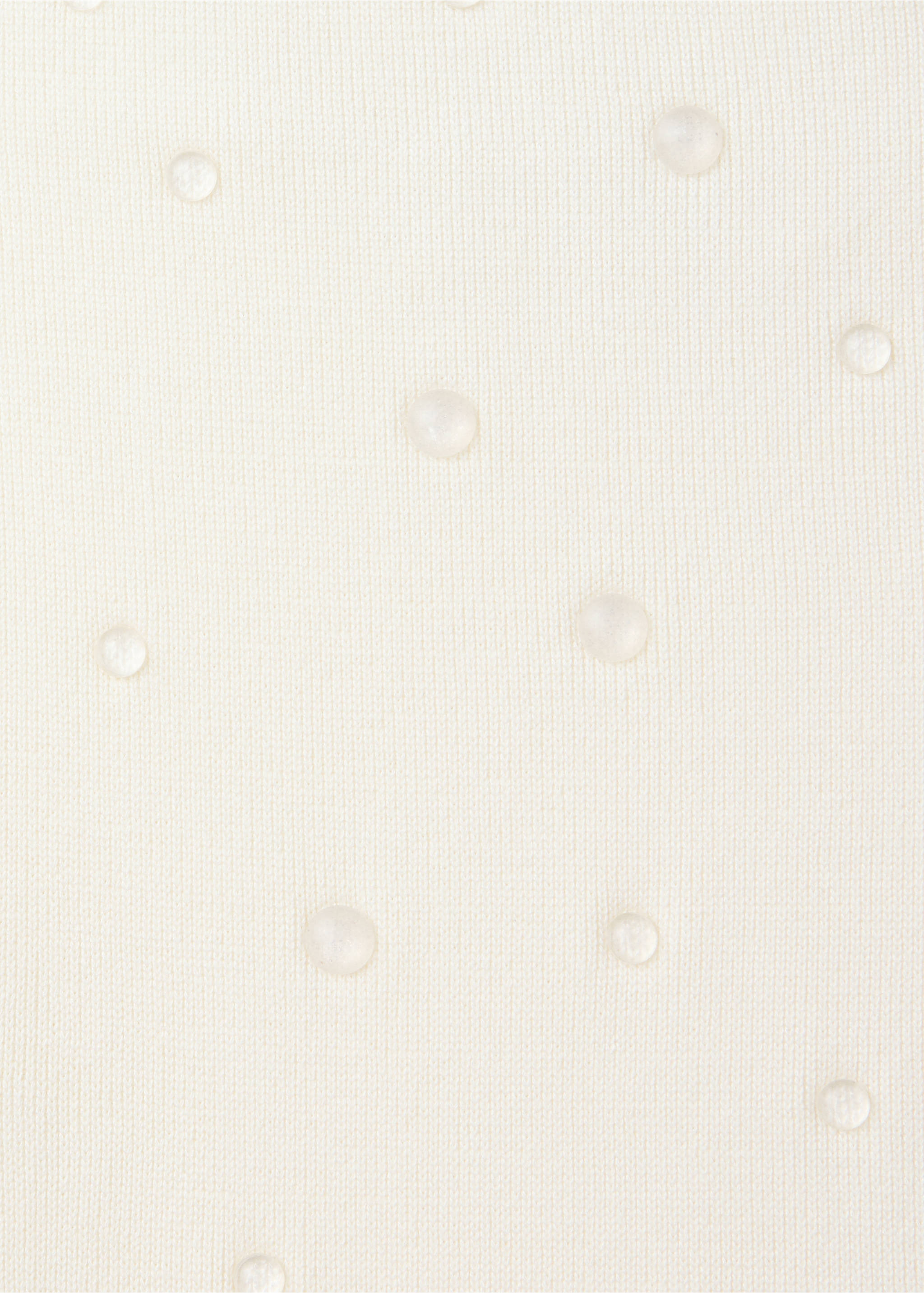 Transparent-pearl knit skirt - Details of the article 0, Ecru. Ref: 37054107-00.