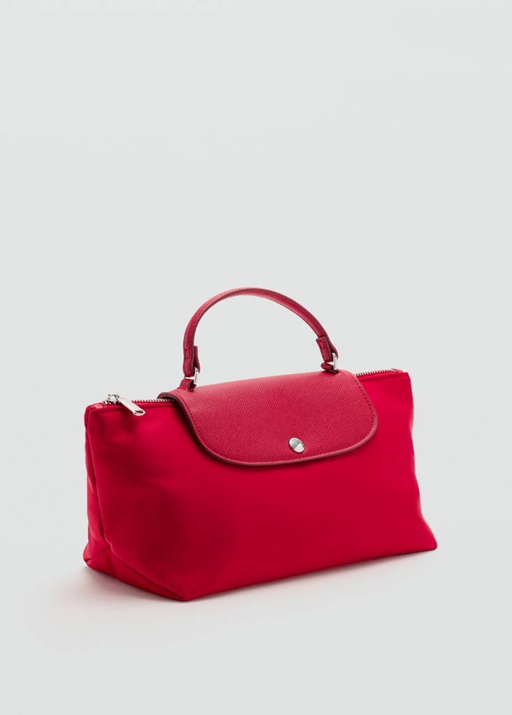 Nylon toiletry bag with handle — Red