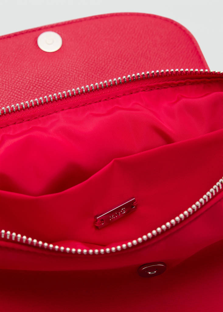 Nylon toiletry bag with handle — Red