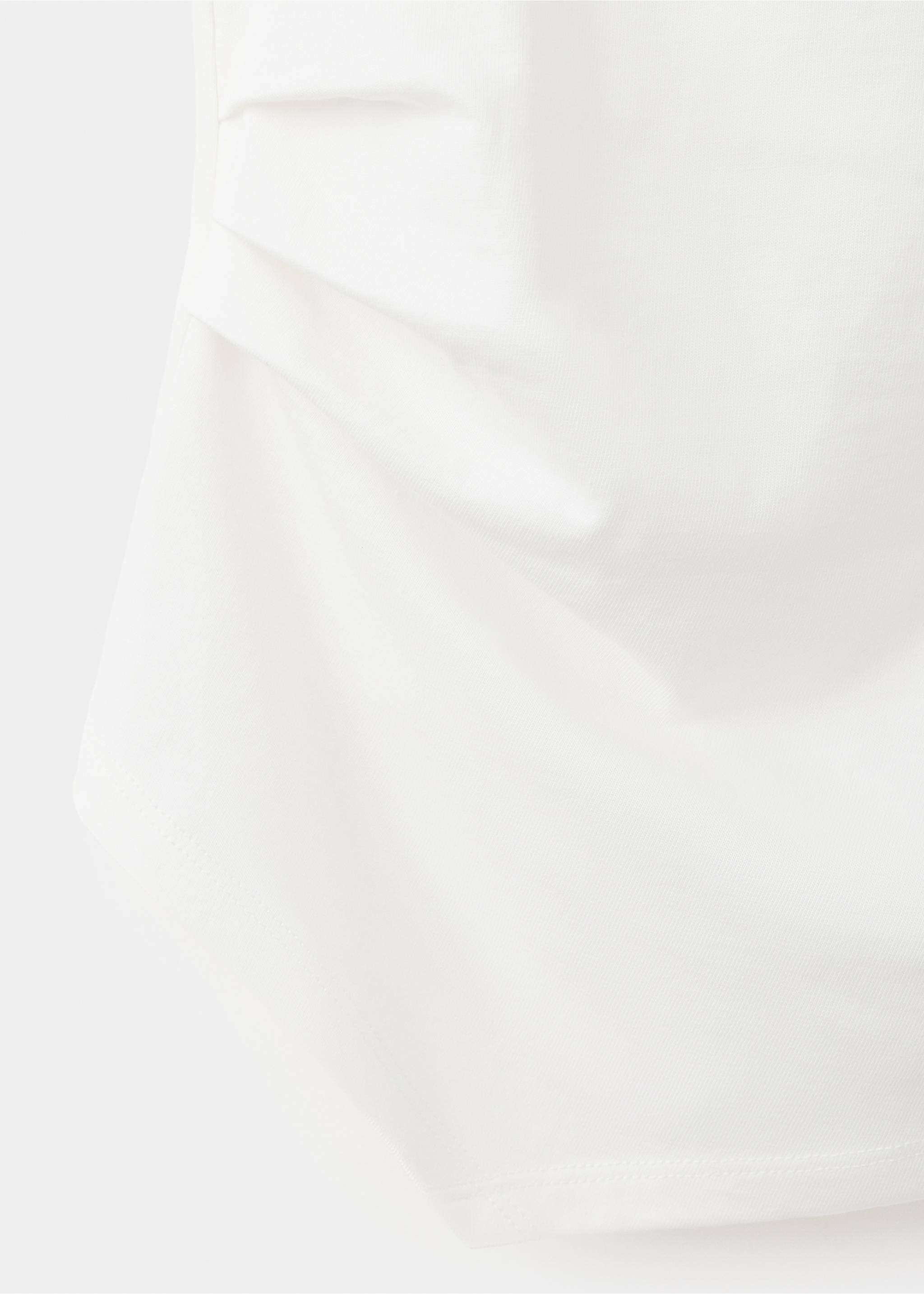 Camiseta algodón bajo asimétrico - Detalle del artículo 8, Blanco roto. Ref: 37054110-00.